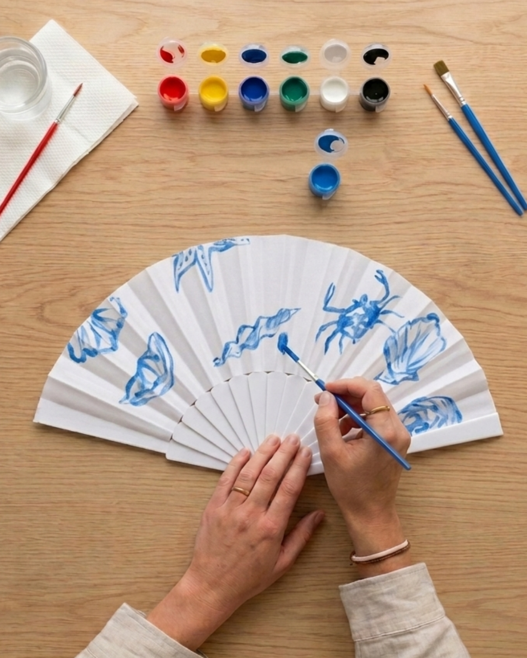 Kit para pintar abanico